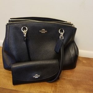 Coach bag with matching wallet